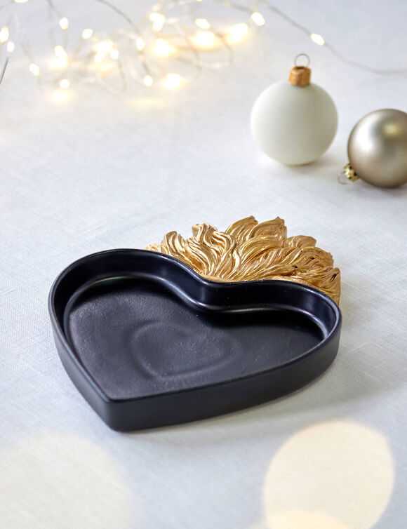 Plateau ex-voto, forme cœur (noir) Plateau ex-voto, forme cœur (noir)